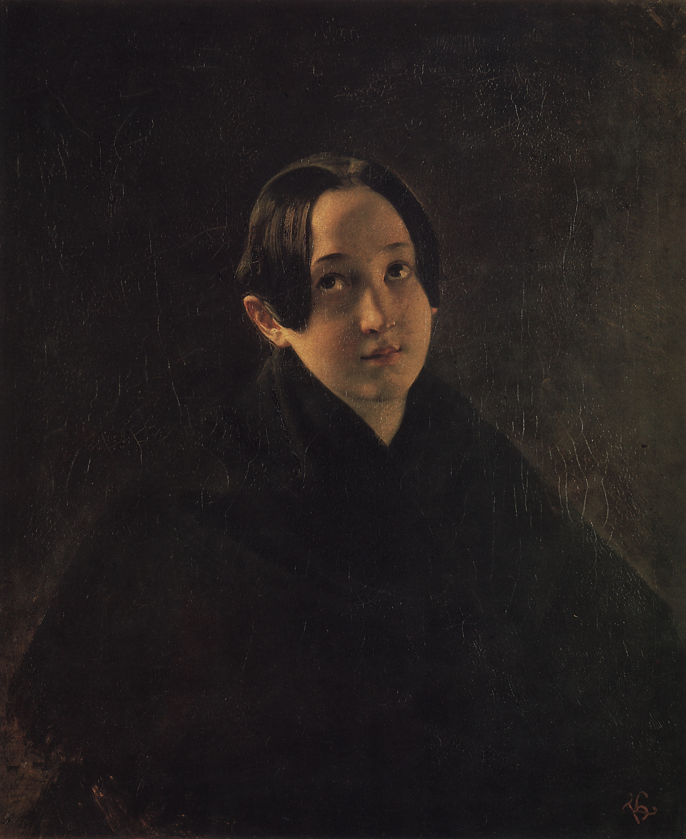 Брюллов К.. Портрет Е.И.Дурновой, жены художника И.Т.Дурнова. 1836