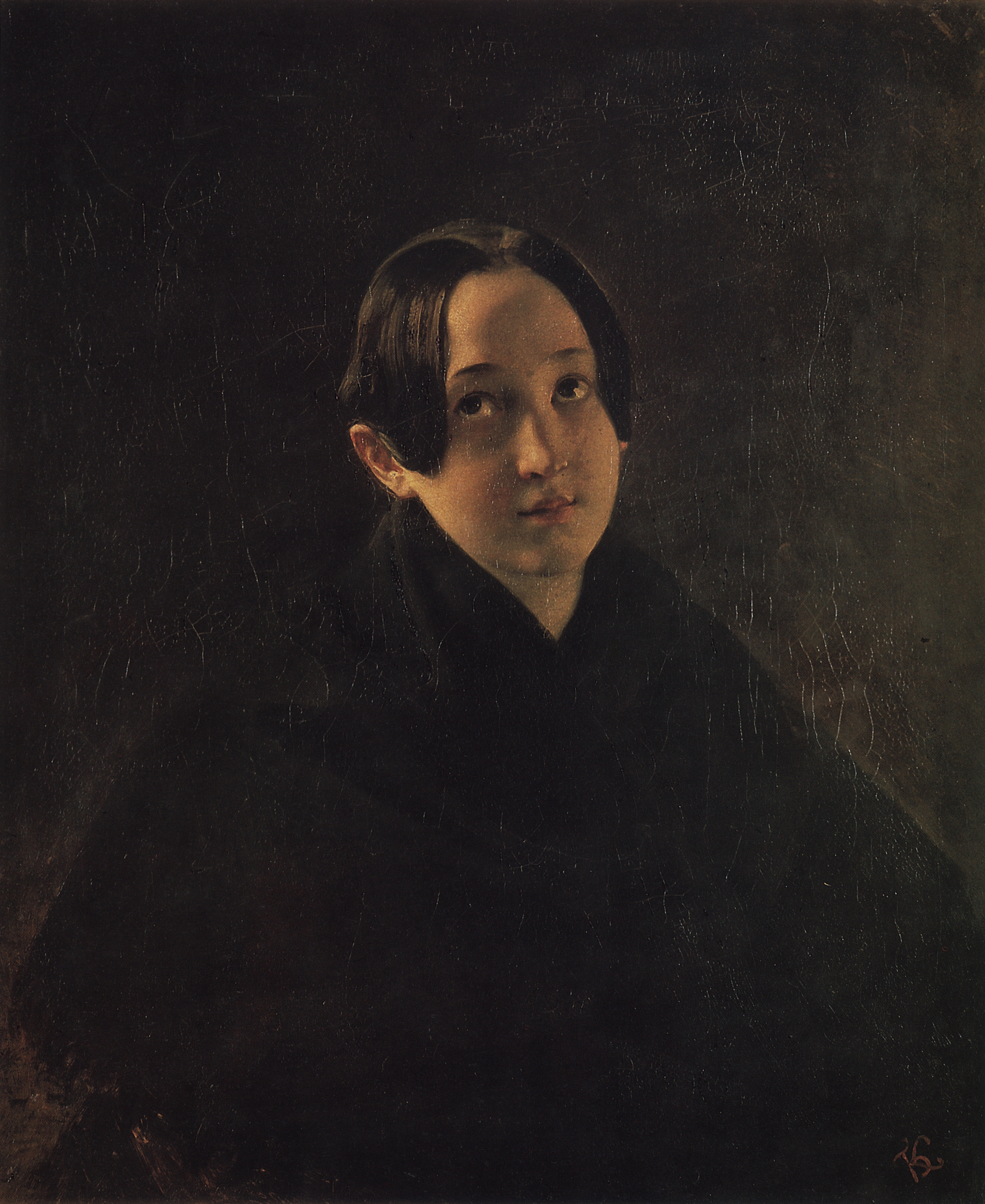 Брюллов К.. Портрет Е.И.Дурновой, жены художника И.Т.Дурнова. 1836