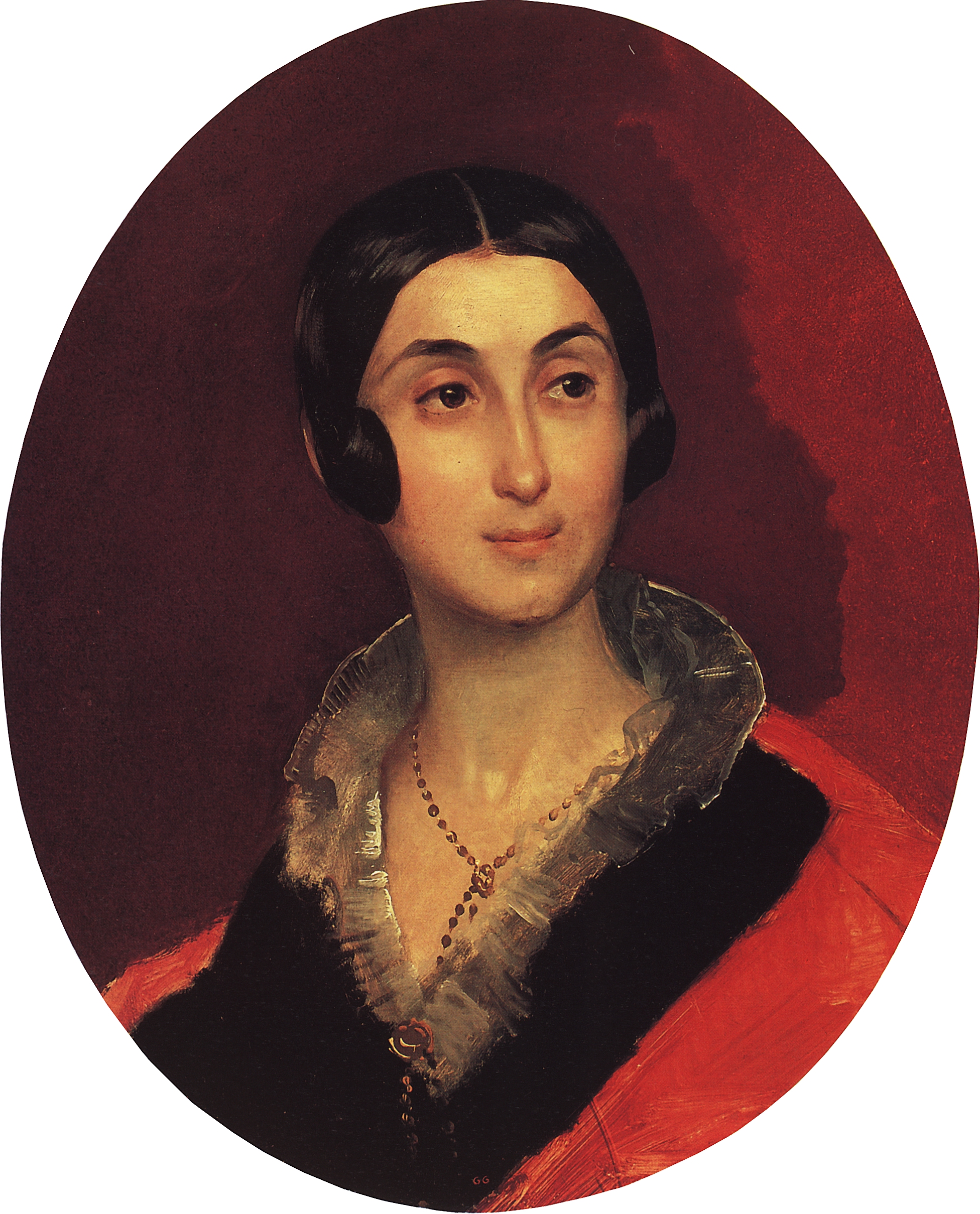 Брюллов К.. Портрет Е.И.Тон, жены художника К.А.Тона. 1837-1840