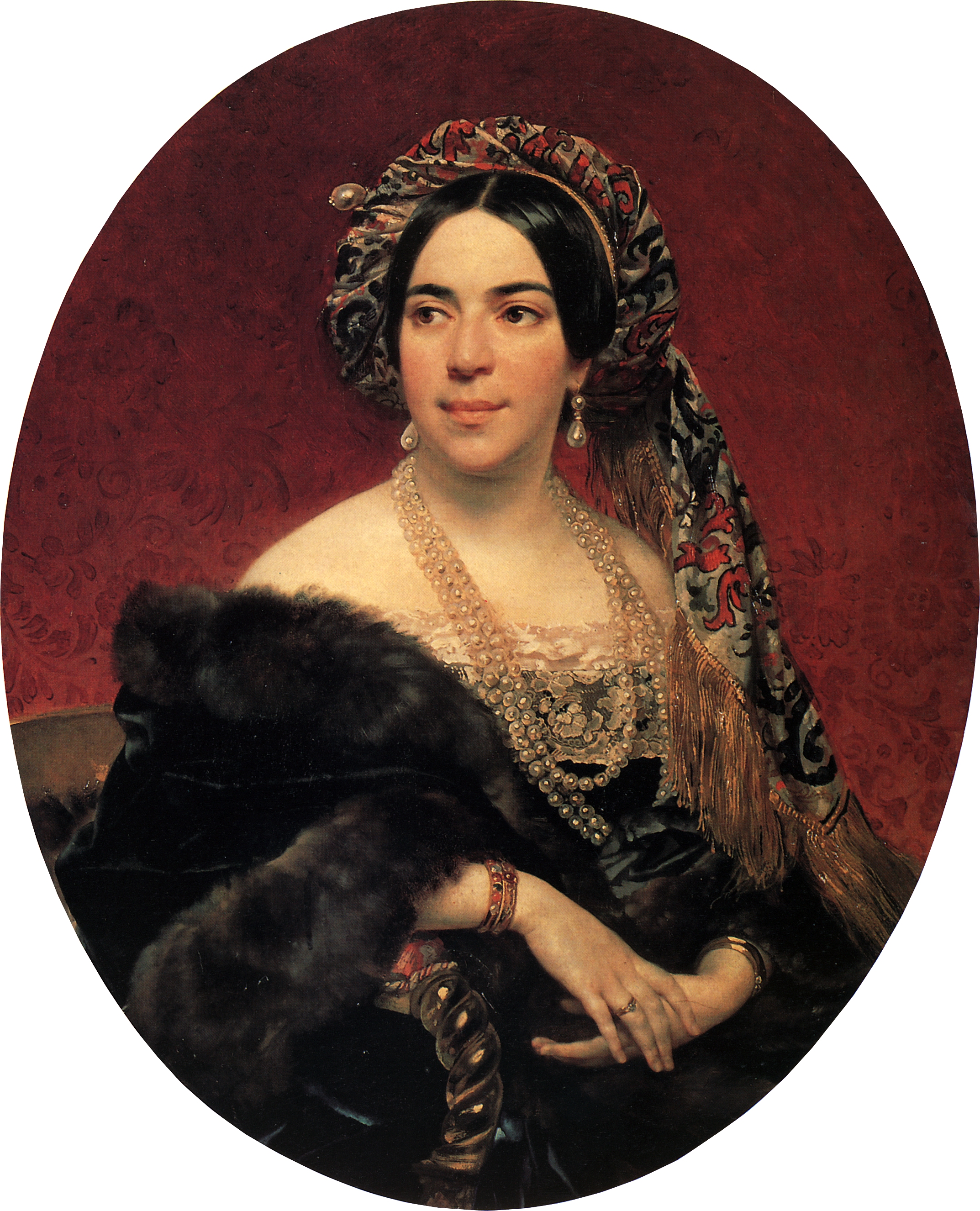 Брюллов К.. Портрет кн. З.А.Волконской. Не позднее 1842