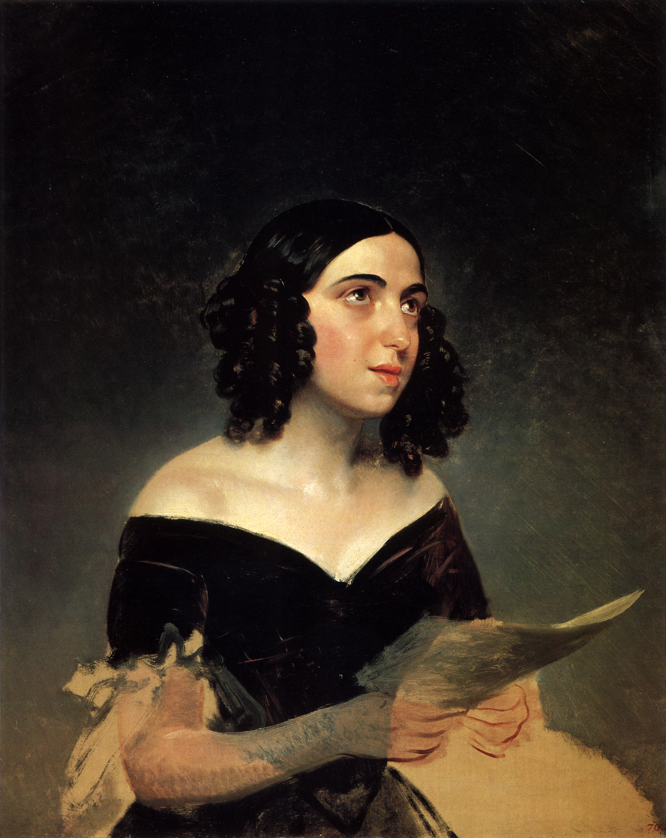 Брюллов К.. Портрет певицы А.Я.Петровой. 1841