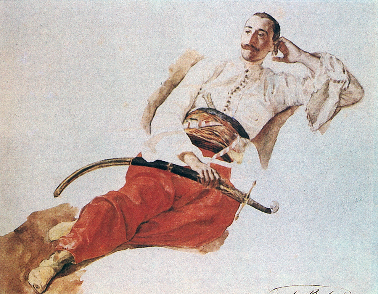 Брюллов К.. Портрет П.А.Чихачева. 1835