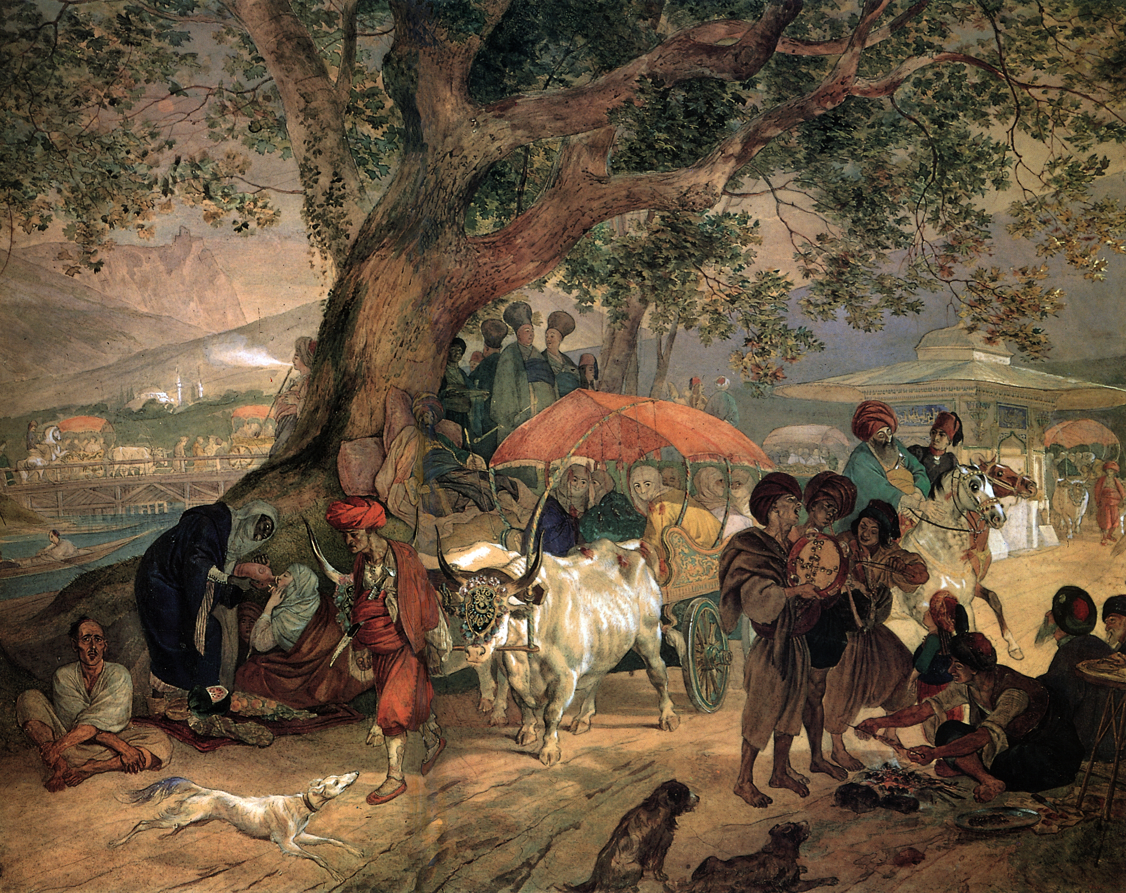 Брюллов К.. Сладкие воды близ Константинополя. 1849