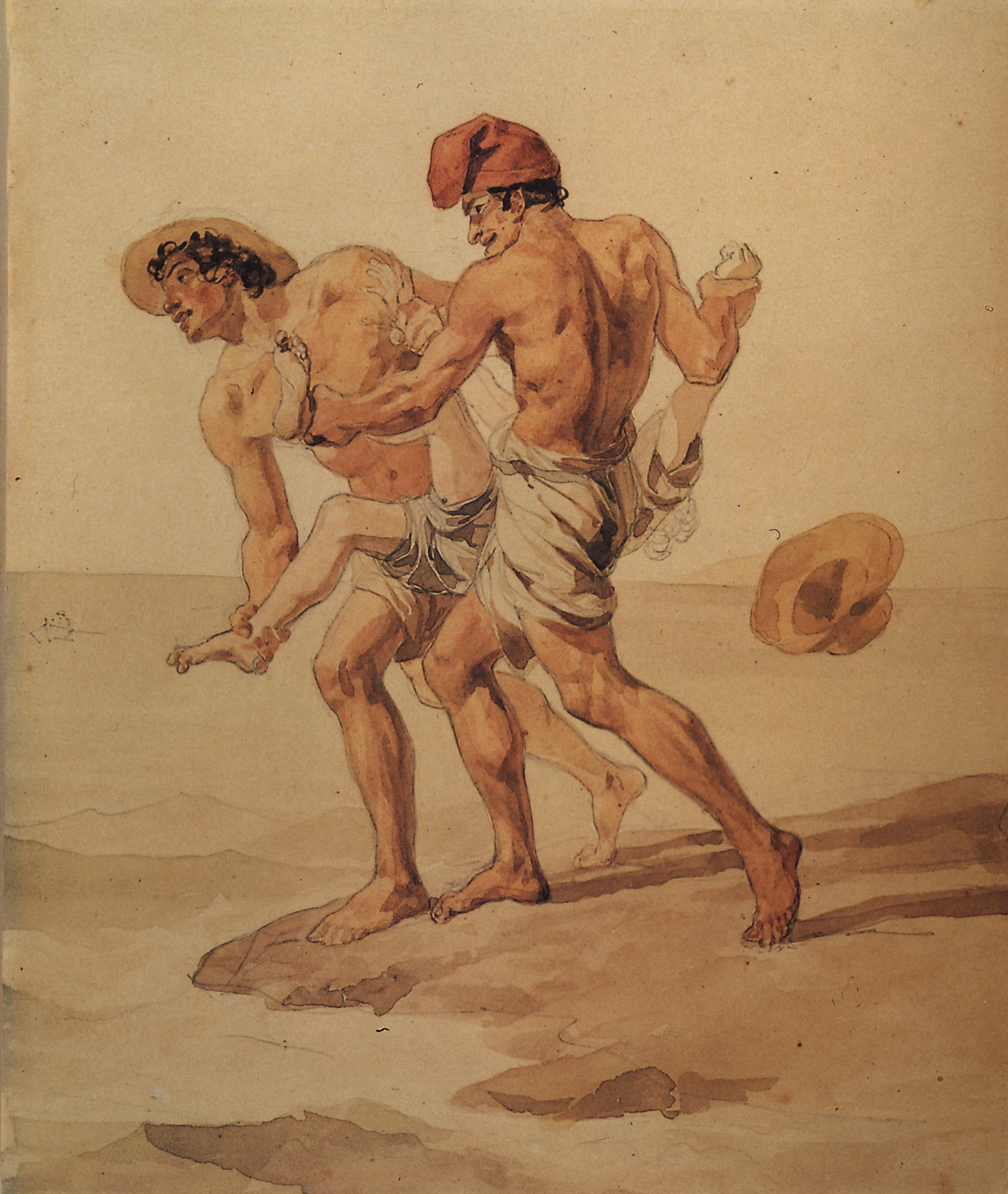 Брюллов К.. Насильное купание. 1851-1852