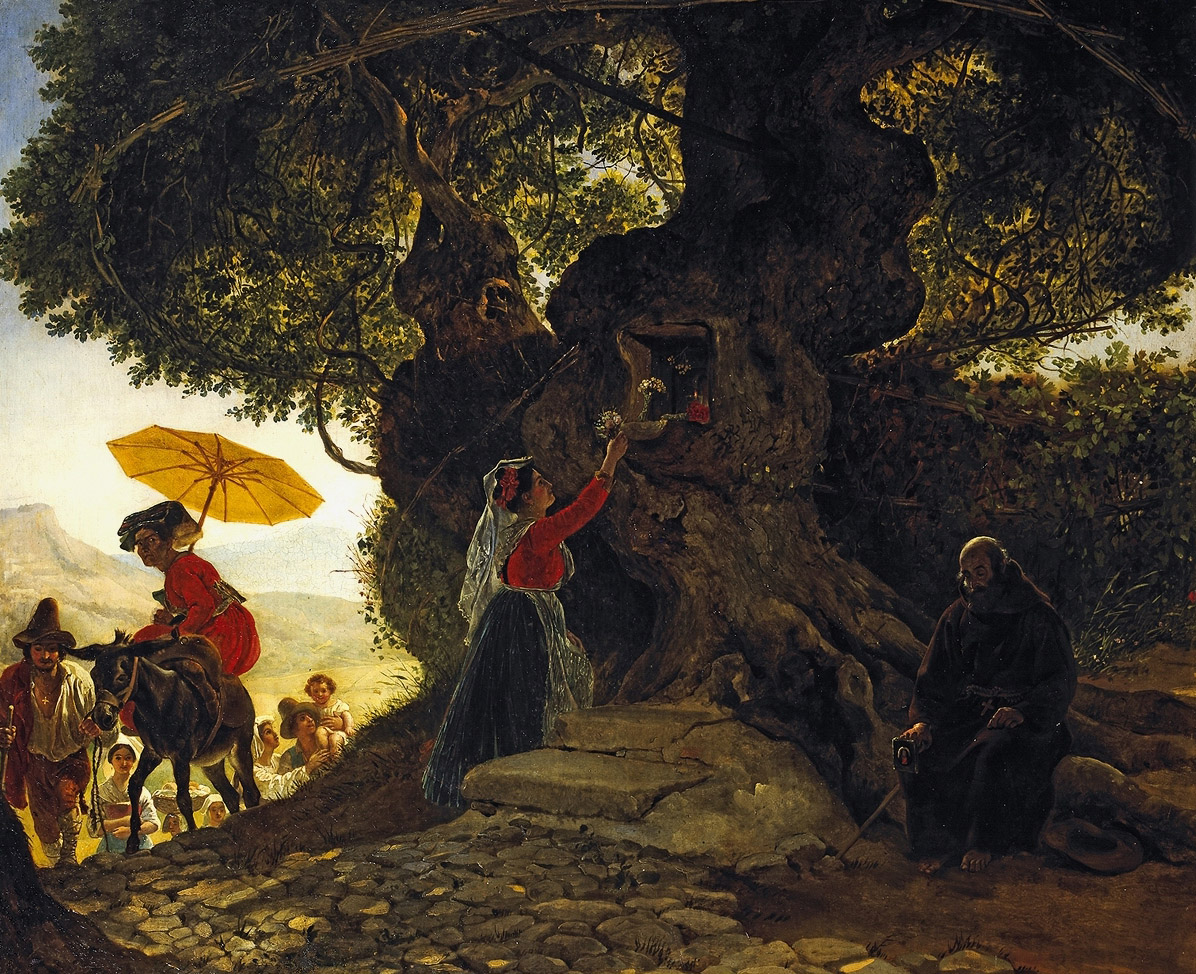 Брюллов К.. У Богородицкого дуба. 1835