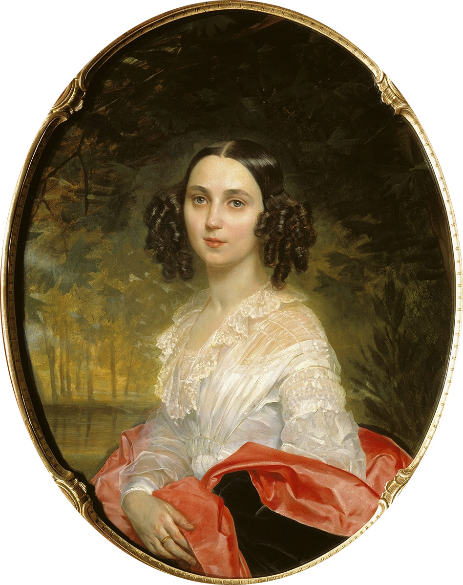 Брюллов К.. Портрет М.И.Алексеевой. 1837-1840