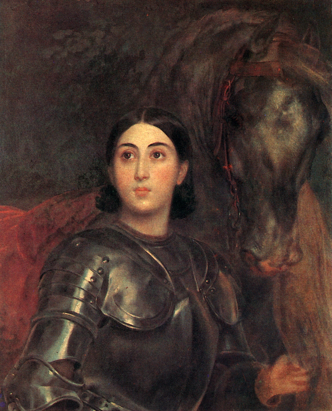 Брюллов К.. Портрет Джульетты Титтони в латах. 1850-1852