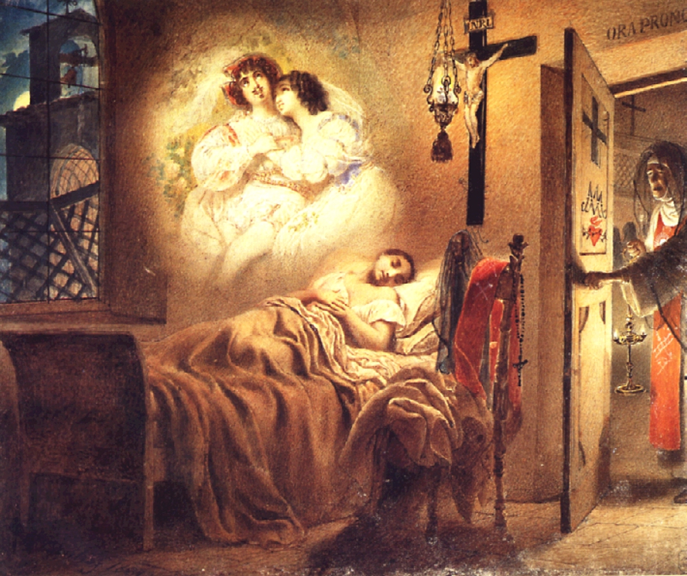 Брюллов К.. Сон монашенки. 1831