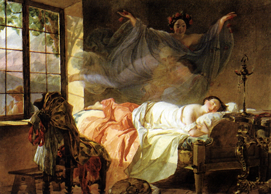 Брюллов К.. Сон молодой девушки перед рассветом. 1830-1833