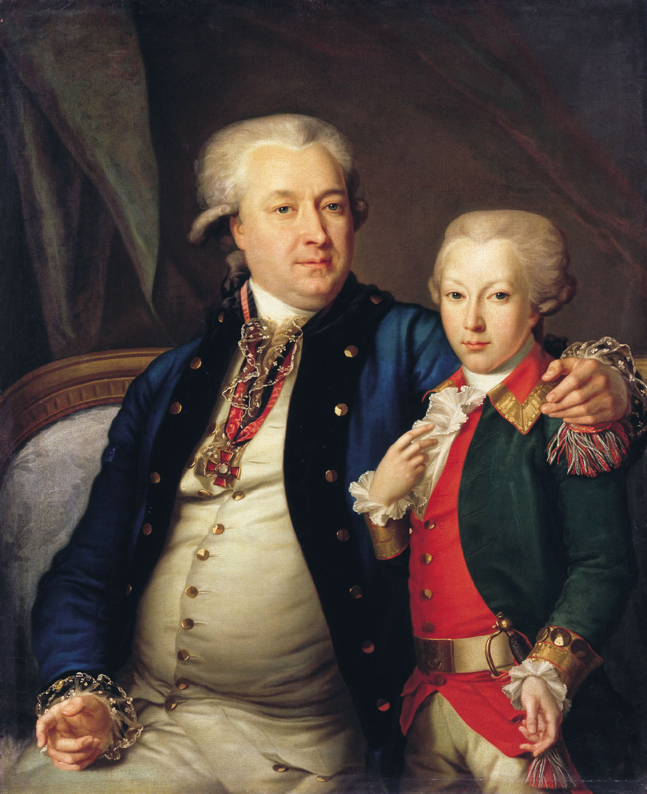 Миропольский. Портрет неизвестного с сыном. 1780-е