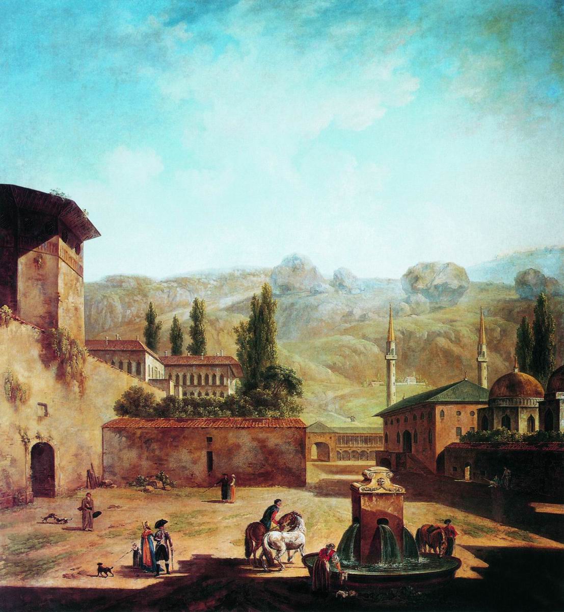 Алексеев Ф.. Вид города Бахчисарая. 1798-1800