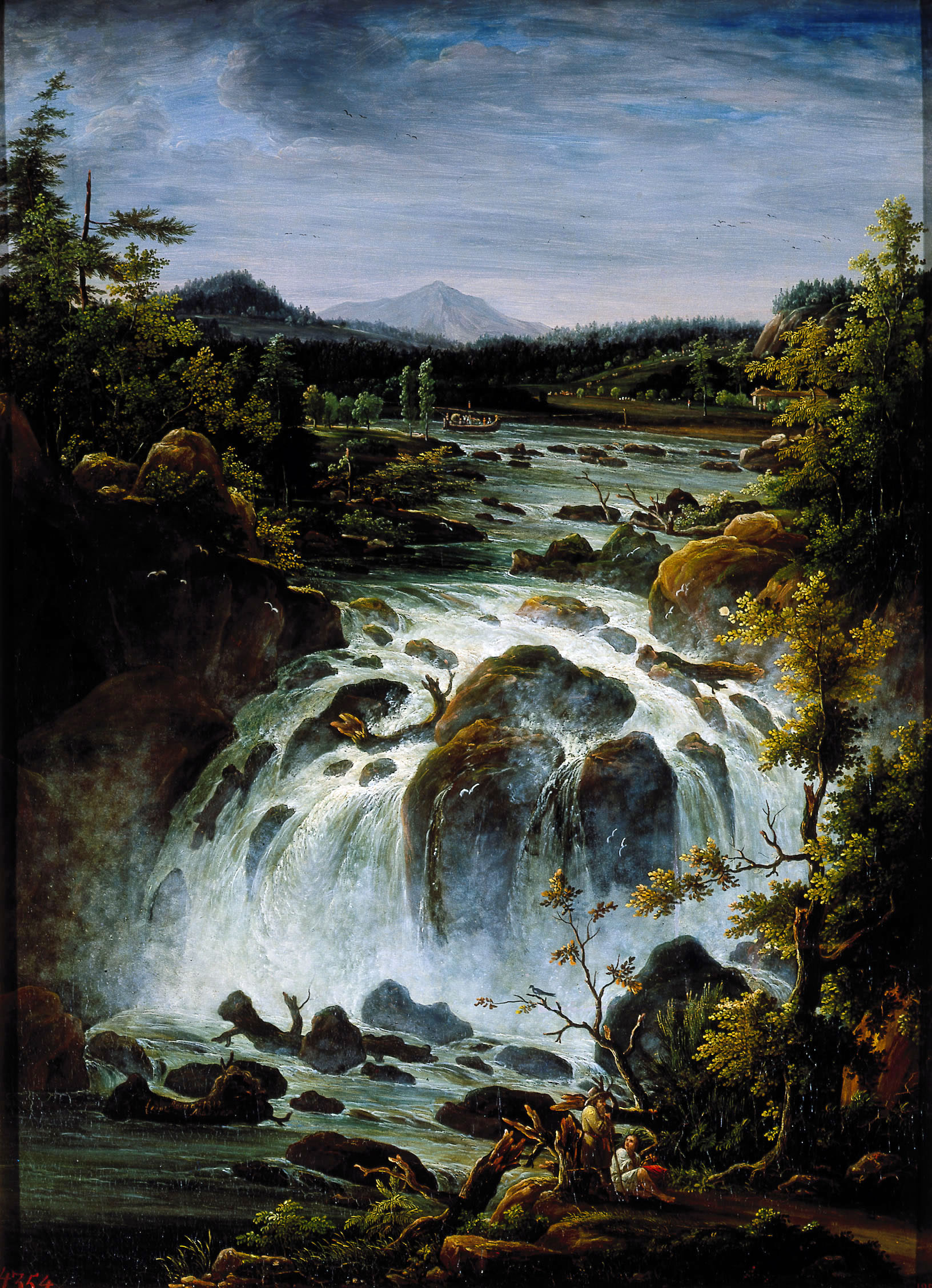 Матвеев Ф.. Водопад Иматра в Финляндии. 1819
