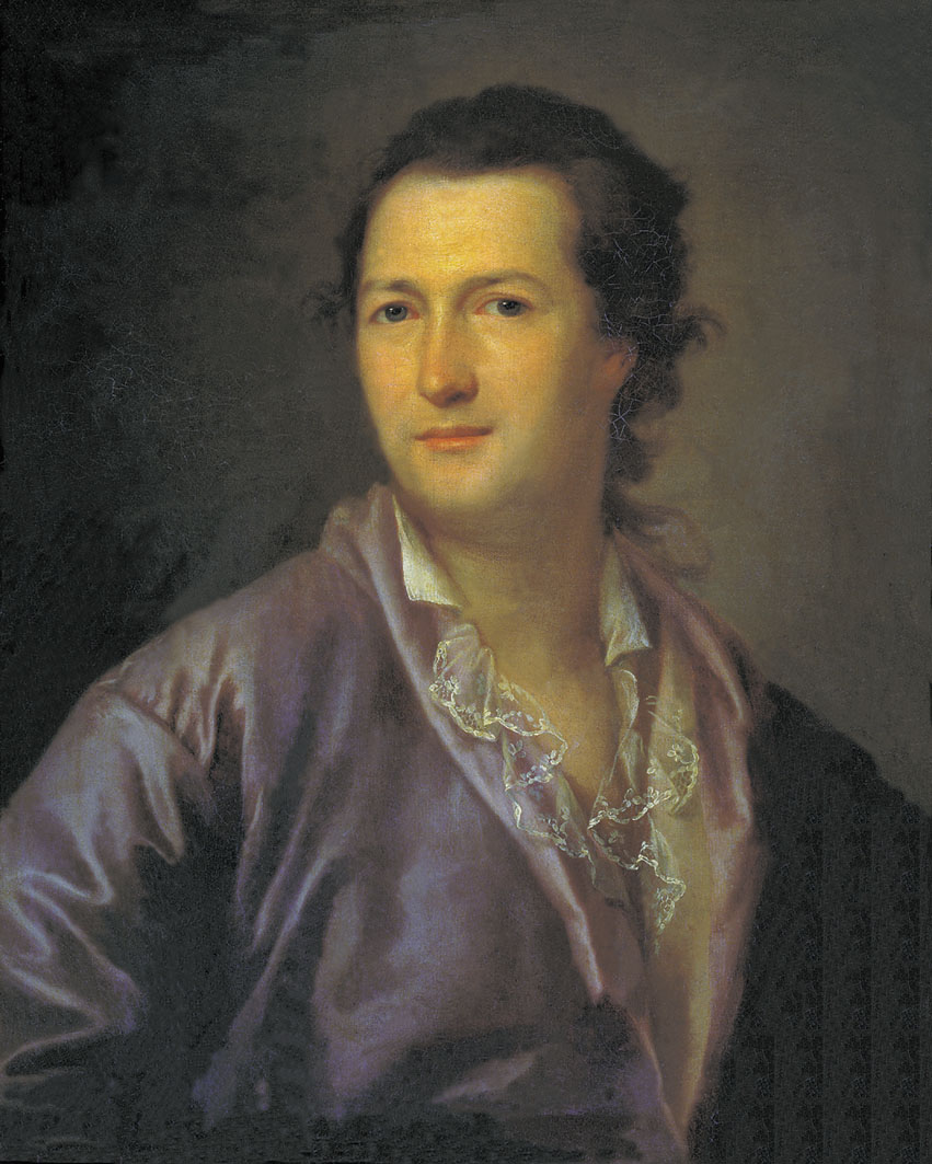 Камеженков. Портрет неизвестного в лиловом халате. 1790