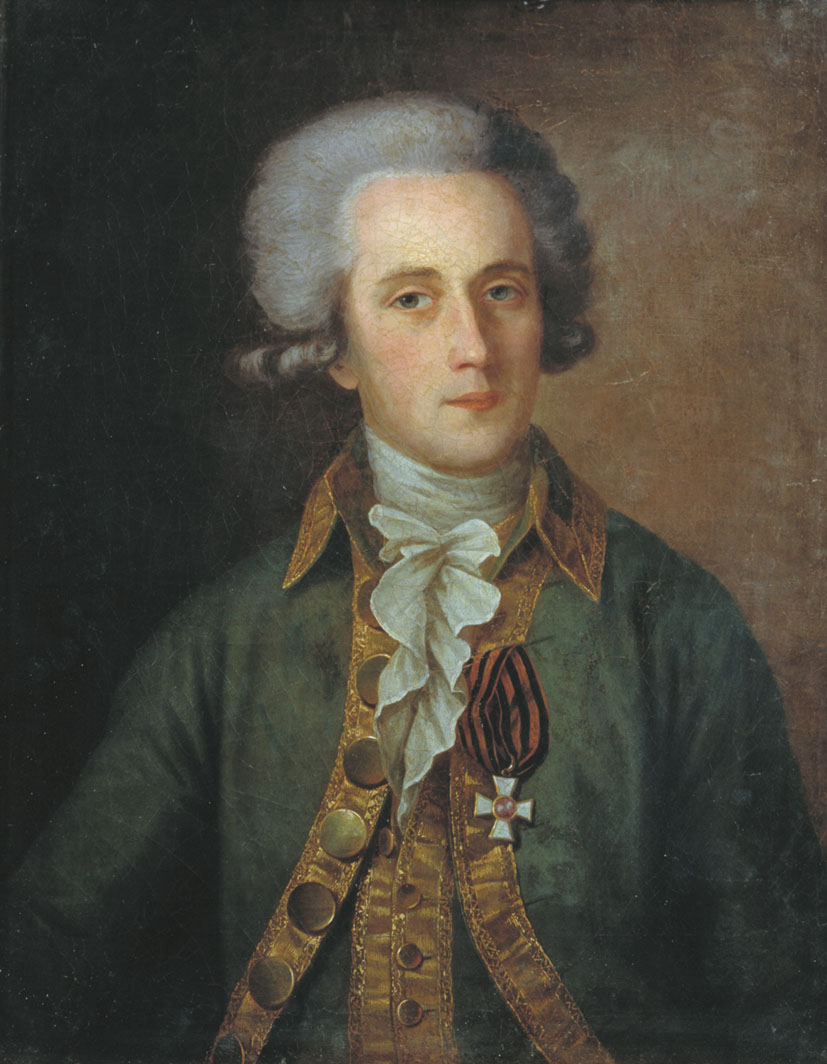 Камеженков. Портрет неизвестного гвардейского штаб-офицера с орденом св. Георгия 4-й степени. 1790-е