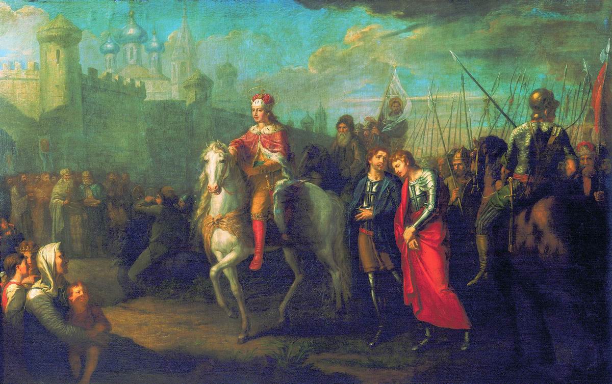 Угрюмов. Торжественный въезд Александра Невского в город Псков после одержанной им победы над немцами. 1793 (1794?)