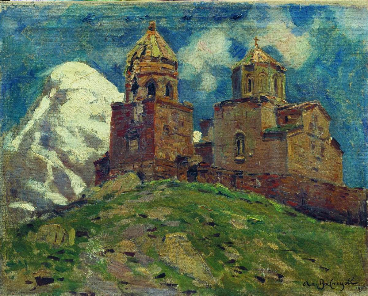 Васнецов А.. Церковь Цминда Самеба. Кавказ. 1895