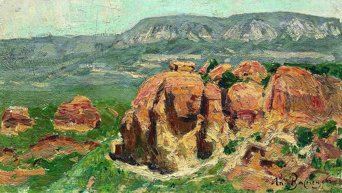 Васнецов А.. Красные скалы в Кисловодске. 1895