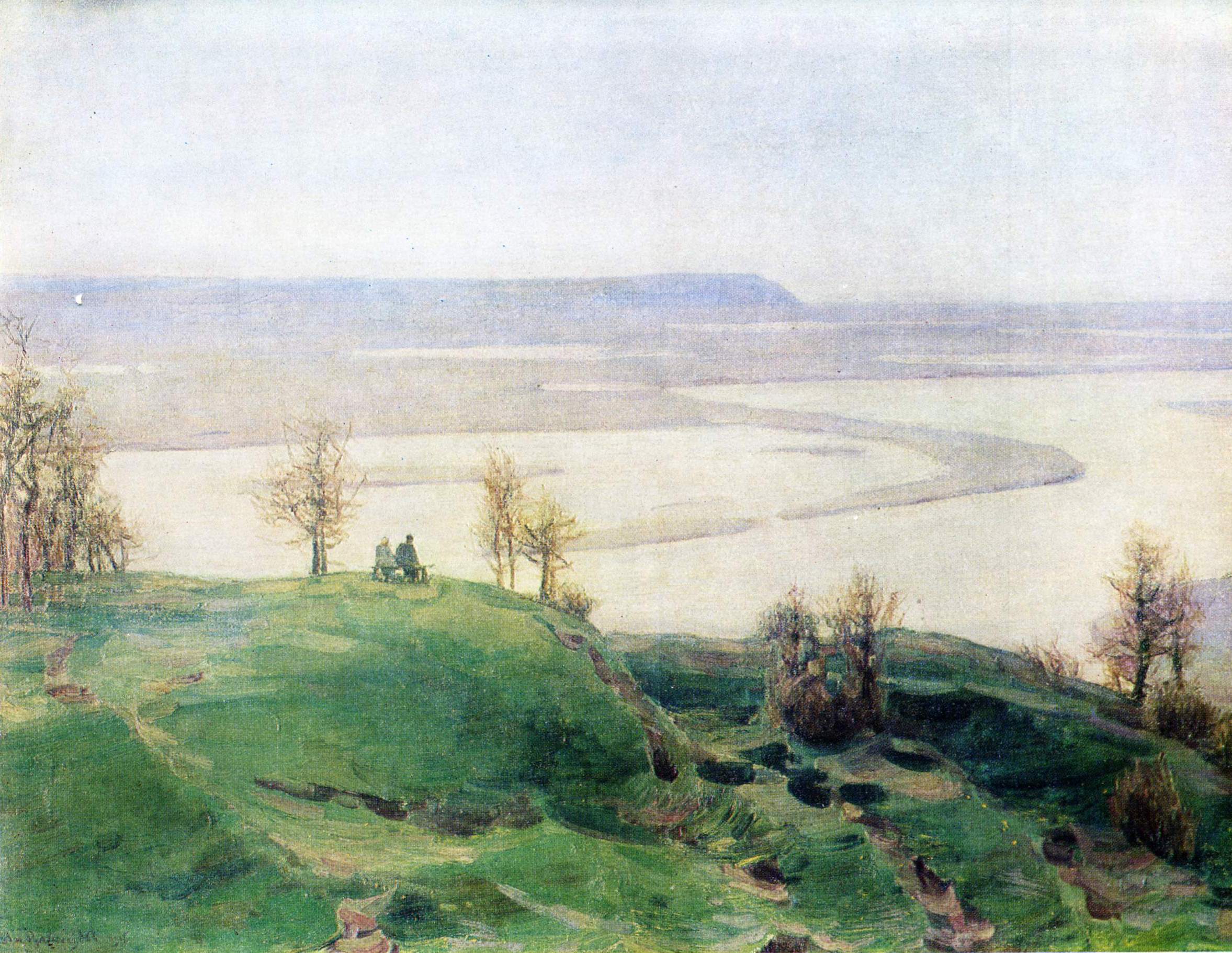 Васнецов А.. Весеннее утро над Днепром . 1916