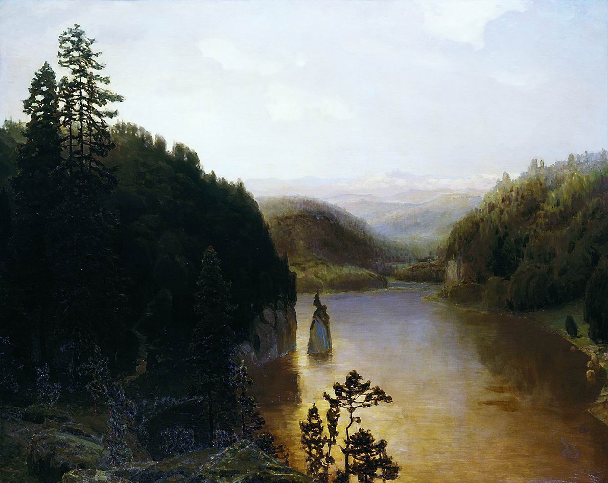 Васнецов А.. Озеро в горной Башкирии. Урал. 1895