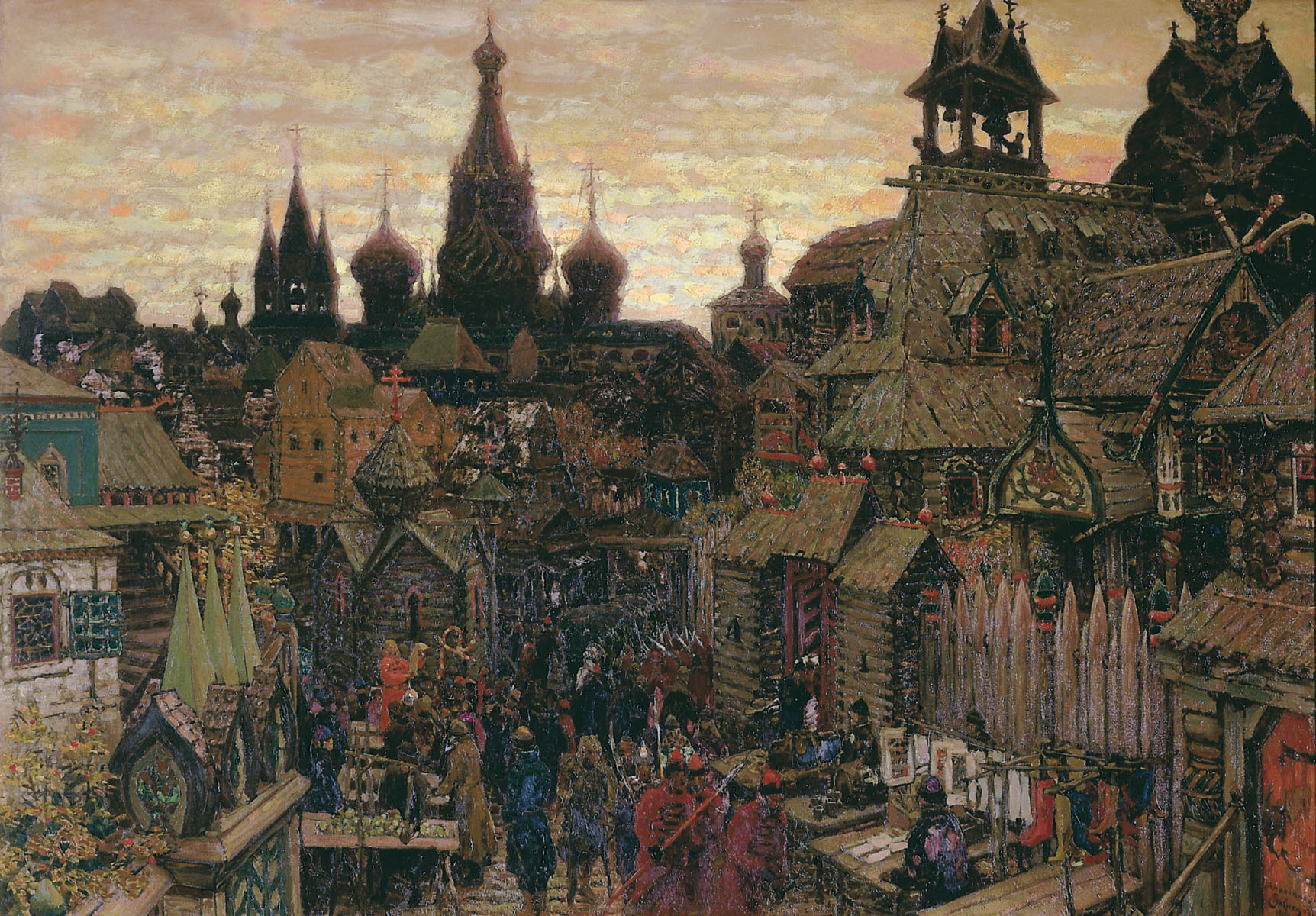 Васнецов А.. Улица в Китай-городе. Начало XVII века. 1900