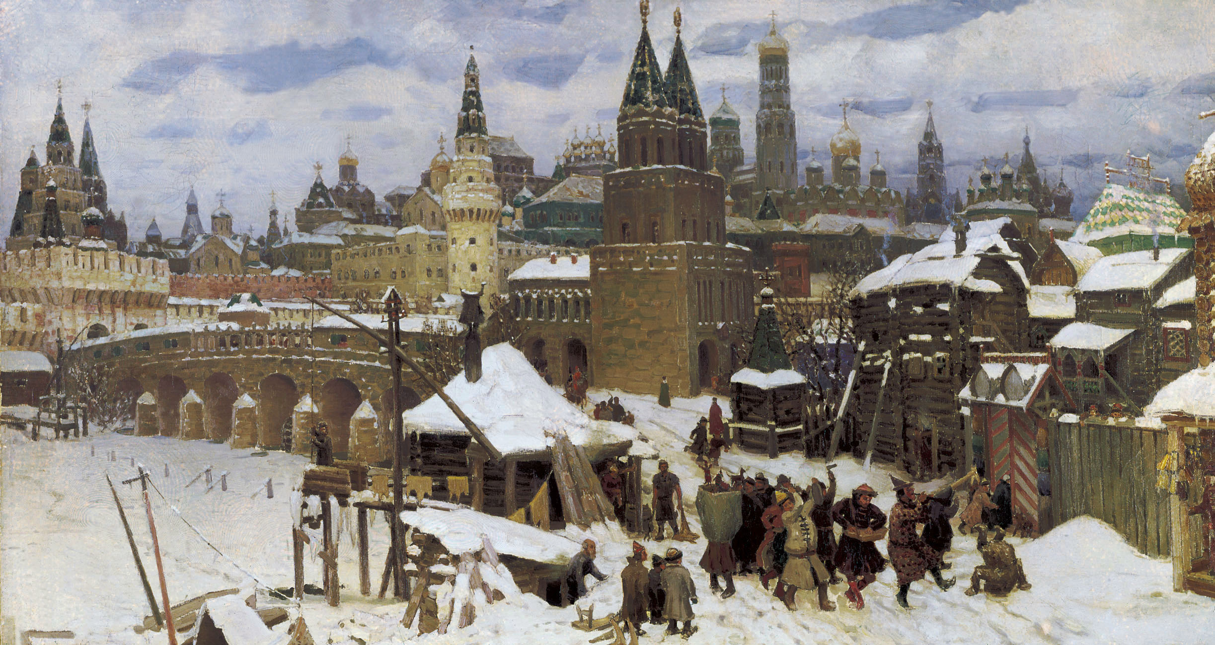 Васнецов А.. Всехсвятский каменный мост. Конец XVII века. 1901