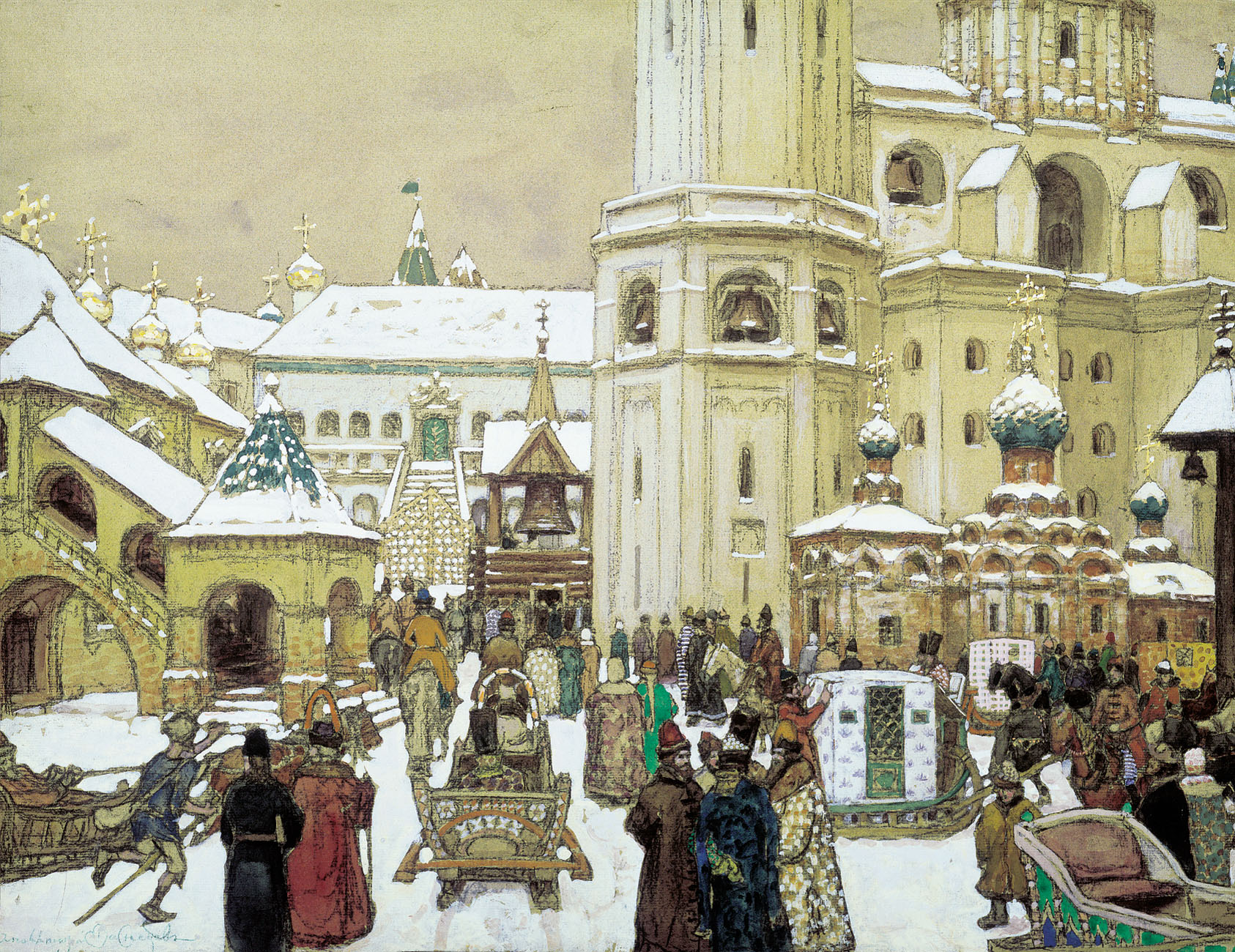 Васнецов А.. Площадь Ивана Великого в Кремле. XVII век. 1903