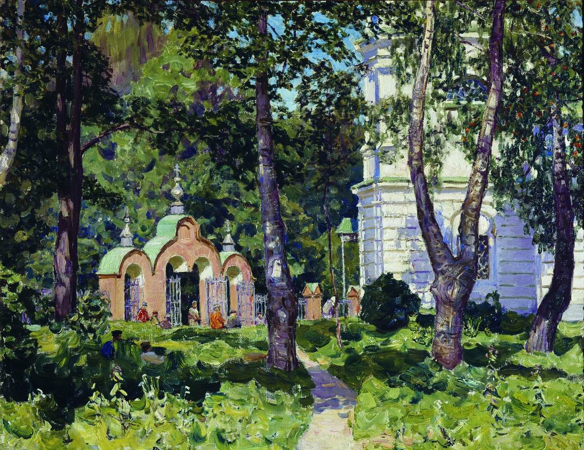 Васнецов А.. На погосте. Демьяново. 1917