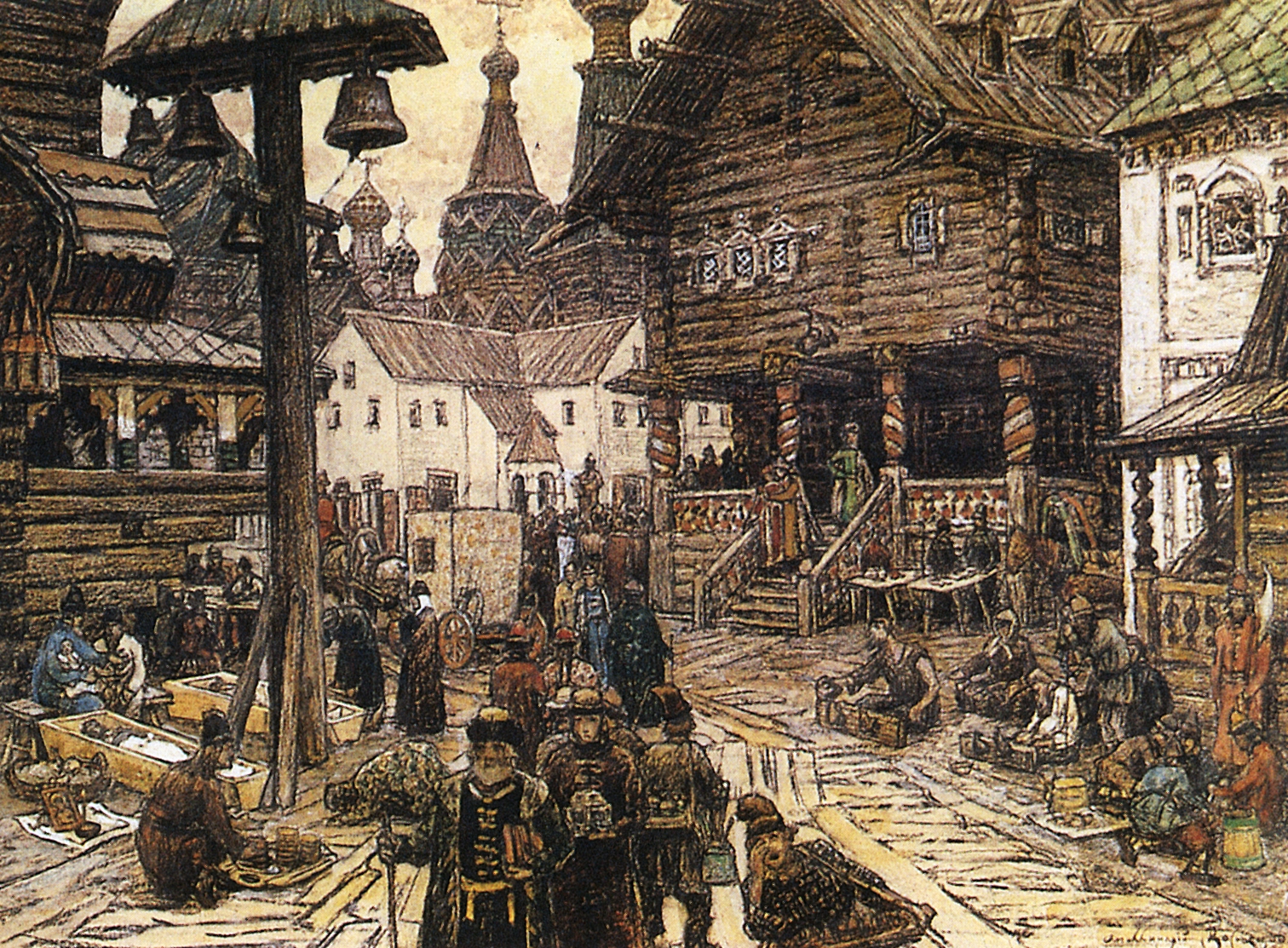 Васнецов А.. На крестце в Китай-городе. 1902
