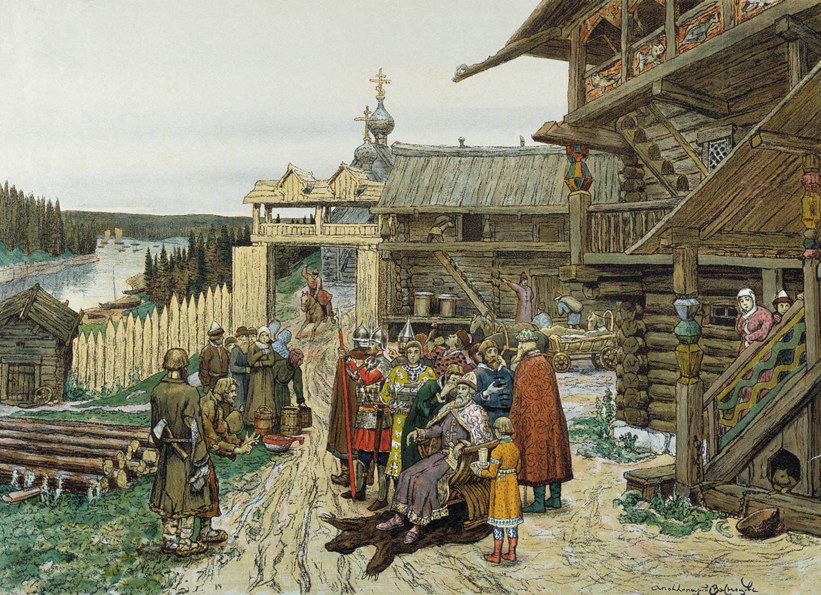 Васнецов А.. Двор удельного князя