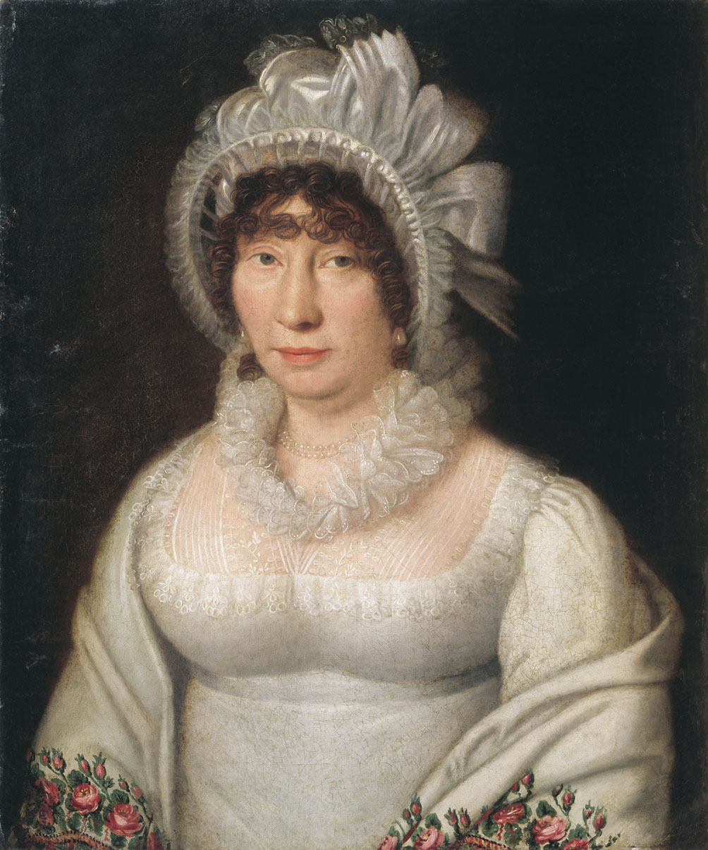 Смирновский. Портрет дамы в белой шали. 1810-1820-е
