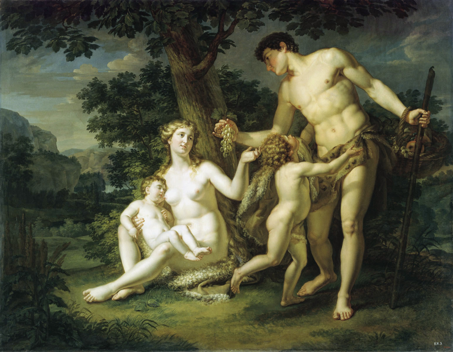 Иванов Анд.И.. Адам и Ева с детьми под деревом. 1803