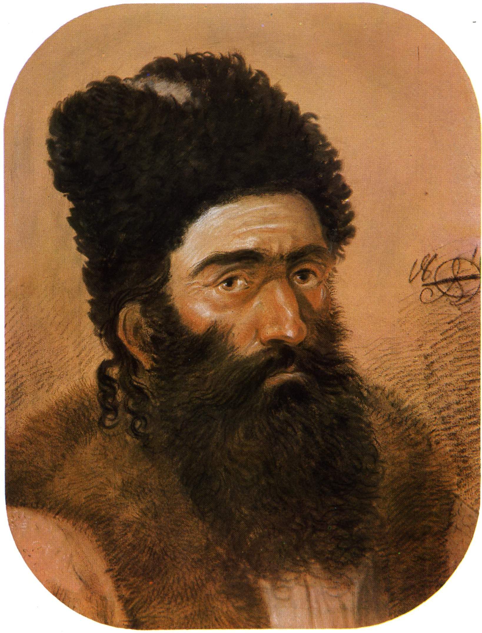 Орловский А.. Портрет бородатого мужчины. 1810-е