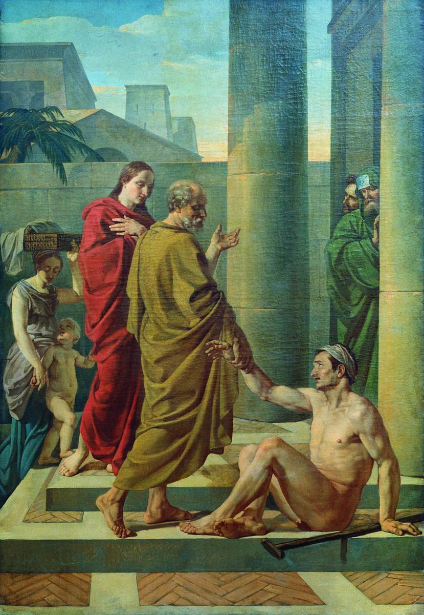 Шебуев. Апостолы Петр и Иоанн исцеляют хромого. 1838