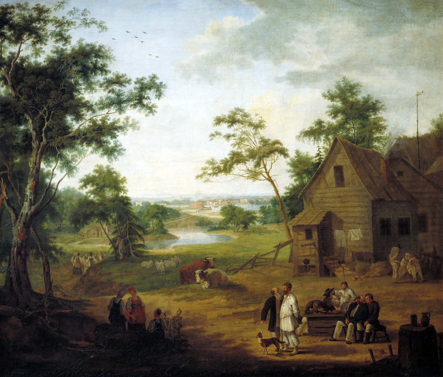 Васильев Т.. Сельский пейзаж. 1800-е