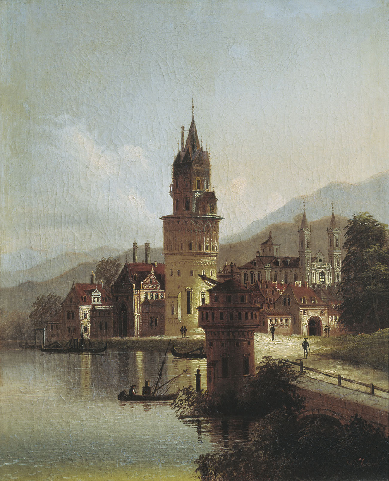 Жуковский В.. Пейзаж с замком. После 1839