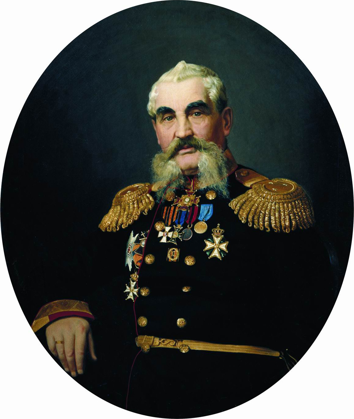 Репин И.. Портрет военного. 1866