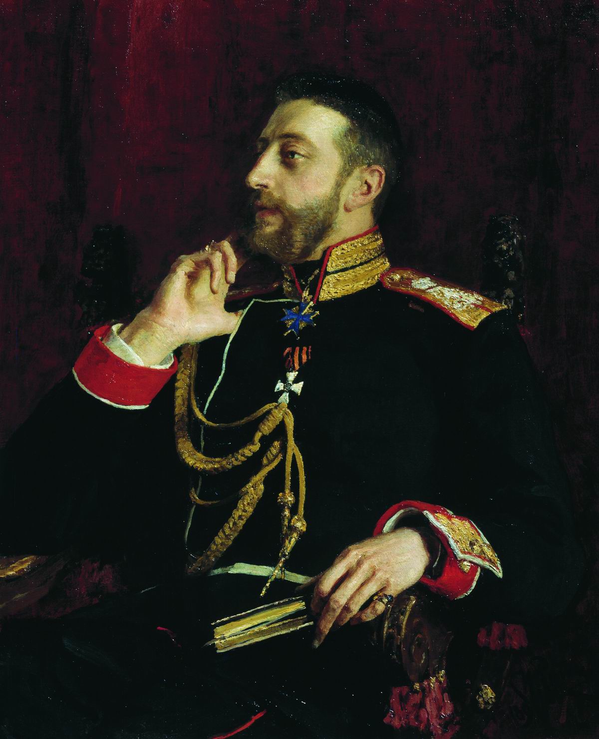 Репин И.. Портрет великого князя Константина Константиновича Романова. 1891