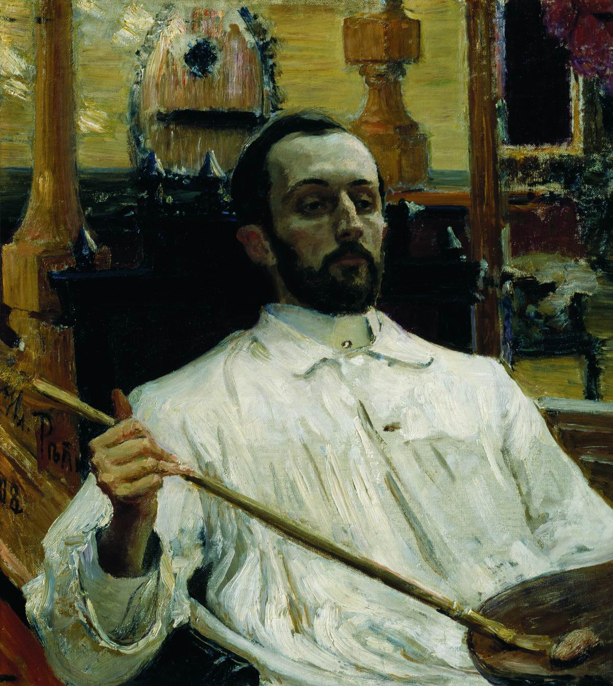 Репин И.. Портрет художника Д.Н.Кардовского. 1896-1897
