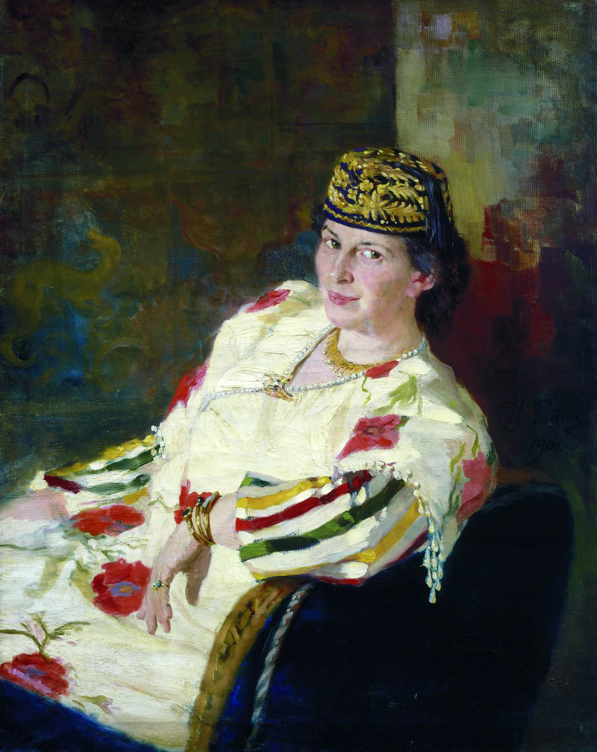Репин И.. Портрет М.К.Олив. 1906