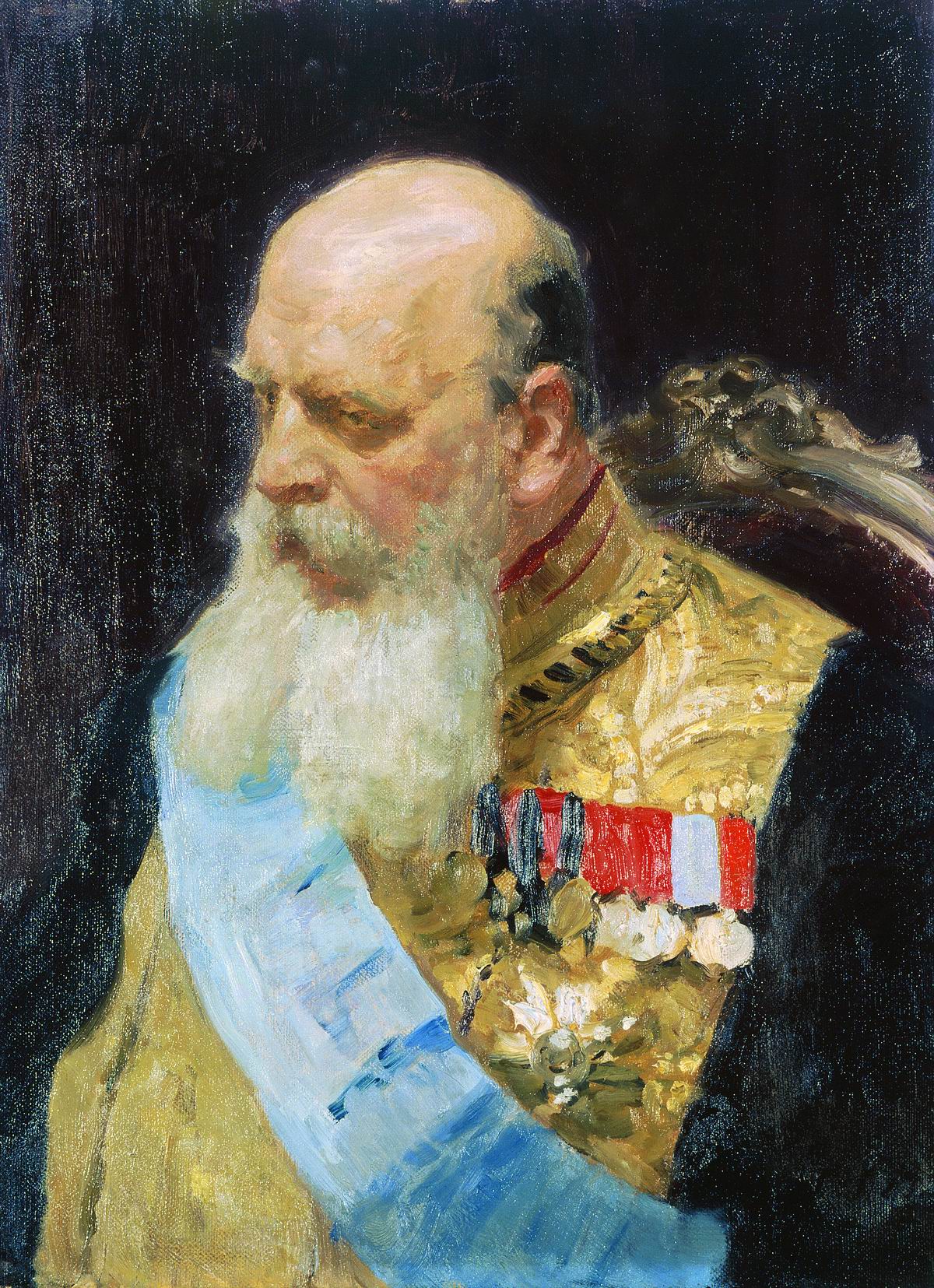 Репин И.. Портрет графа Д.М. Сольского. 1903