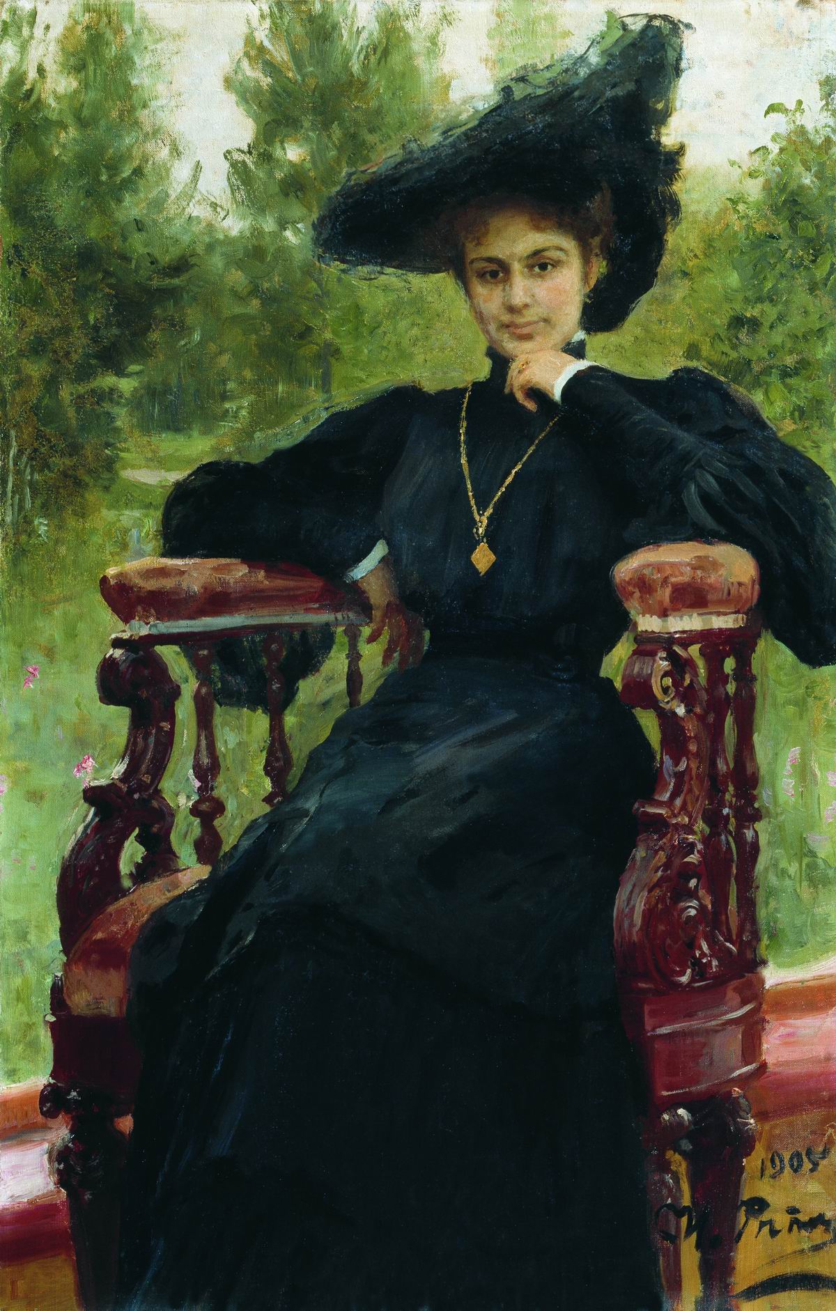 Репин И.. Портрет М.Ф.Андреевой. 1905