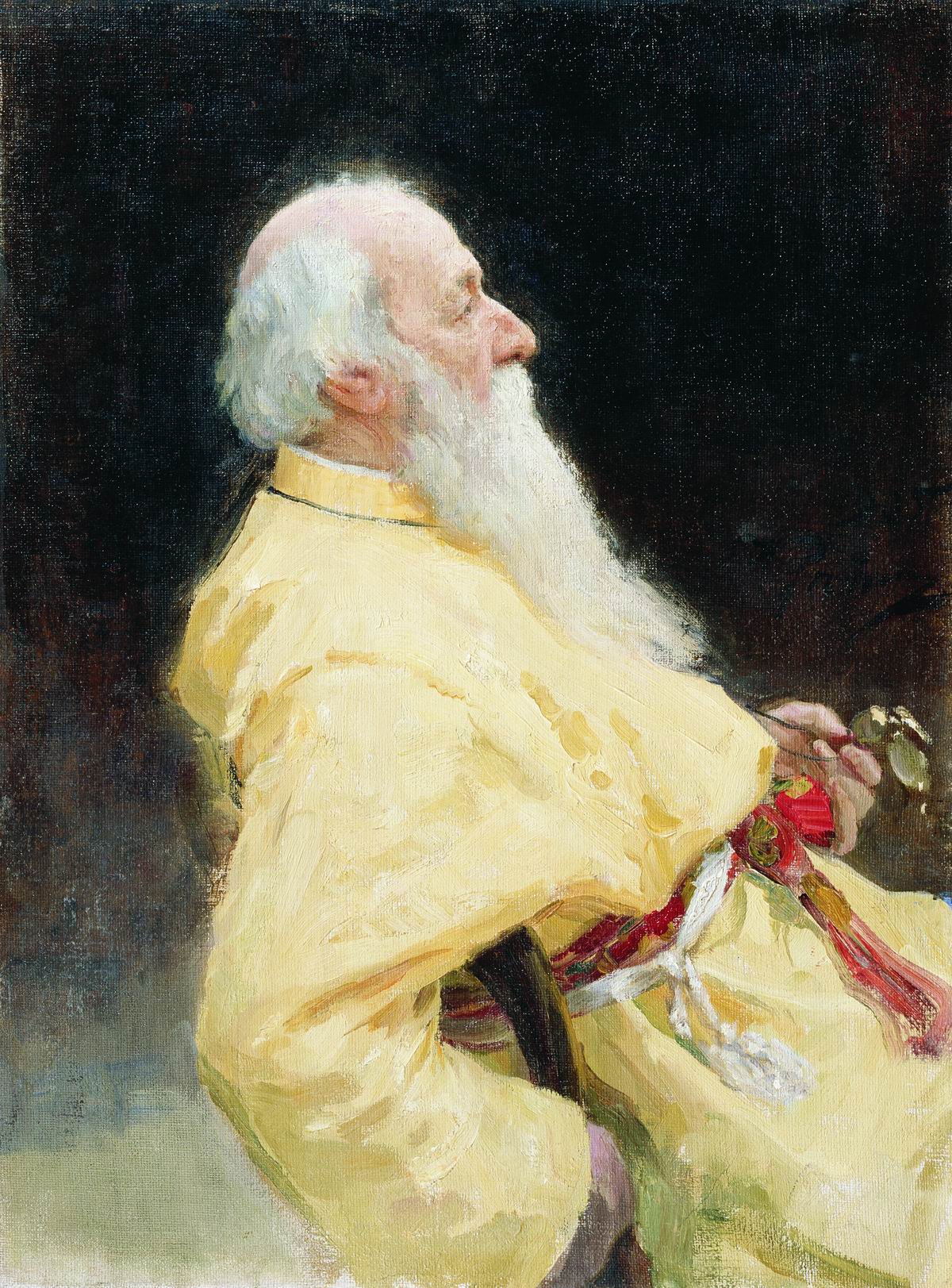 Репин И.. Портрет В.В.Стасова. 1905