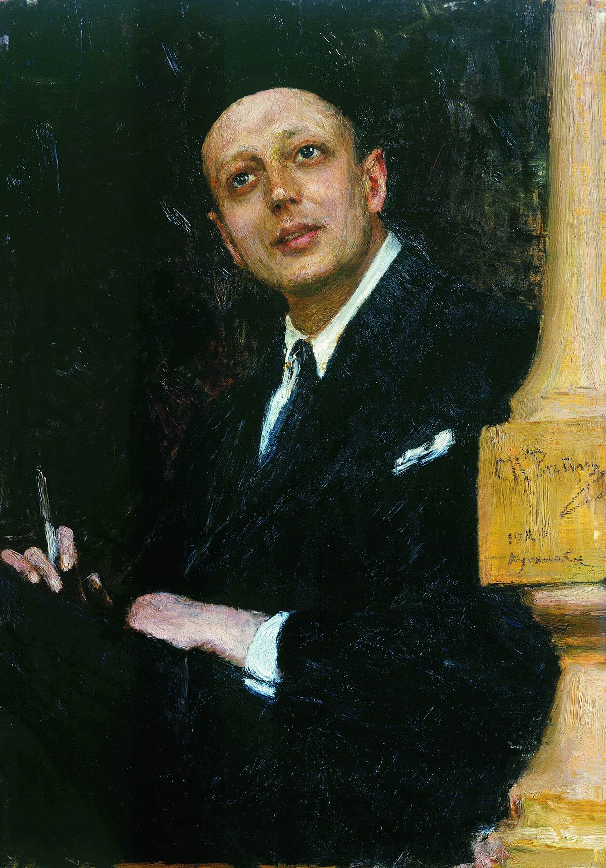 Репин И.. Портрет поэта Войнова. 1923-1926