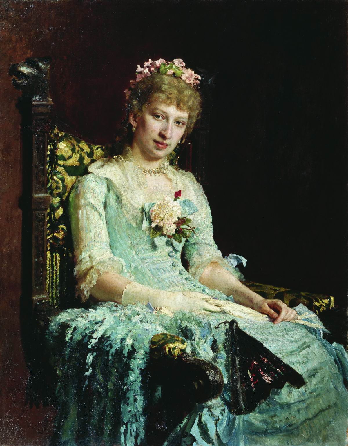 Репин И.. Женский портрет (Е.Д. Боткина?). 1881