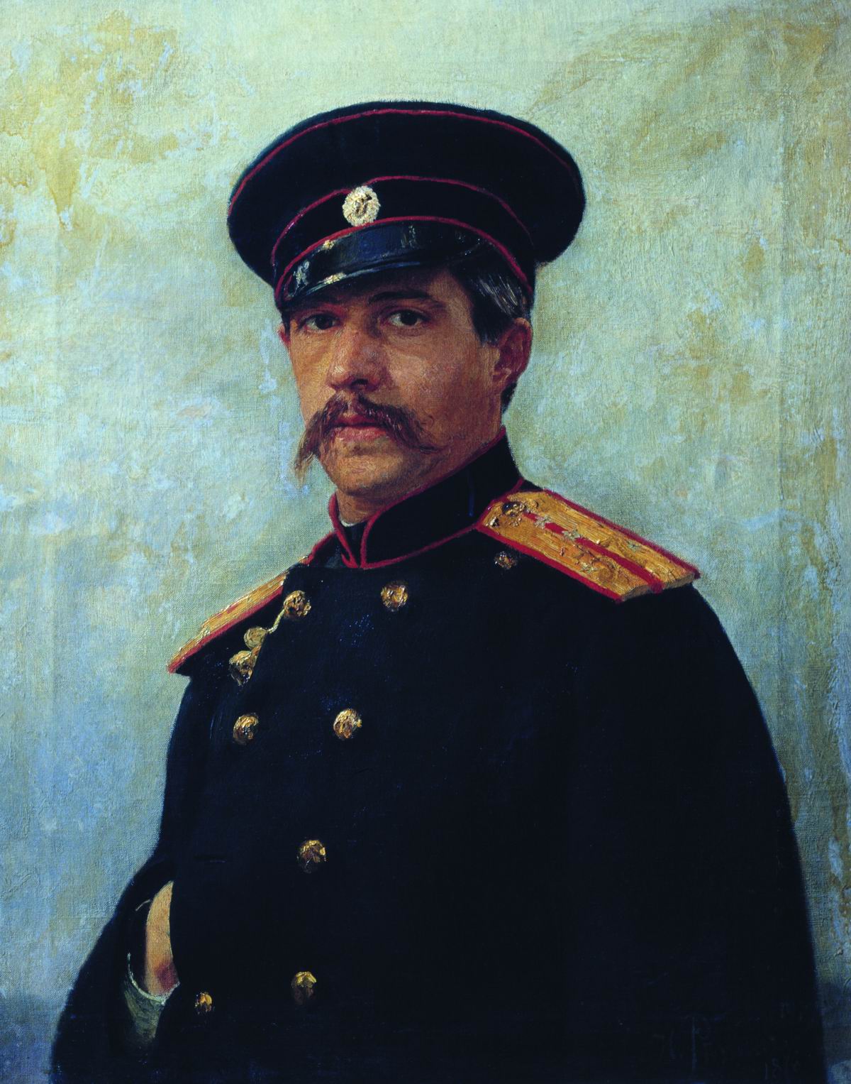Репин И.. Портрет военного инженера, штабс-капитана А.А.Шевцова (1847-1919), брата жены художника. 1876