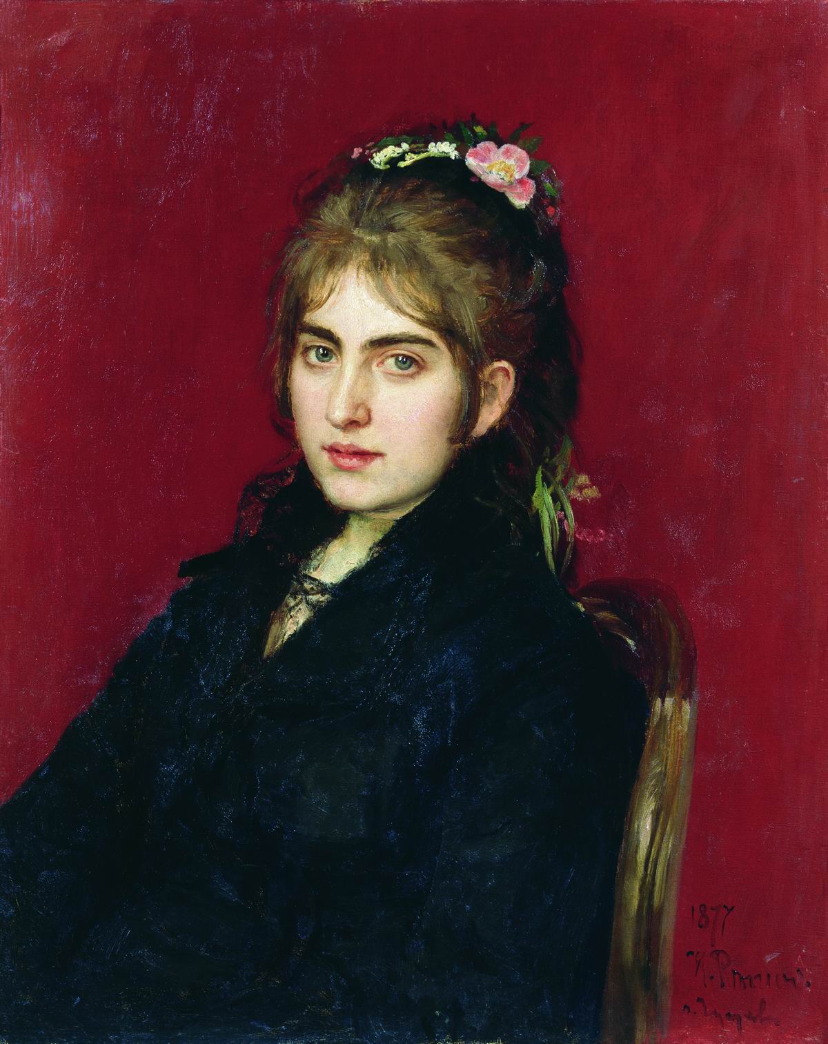 Репин И.. Портрет жительницы Чугуева С.Л.Любицкой. 1877