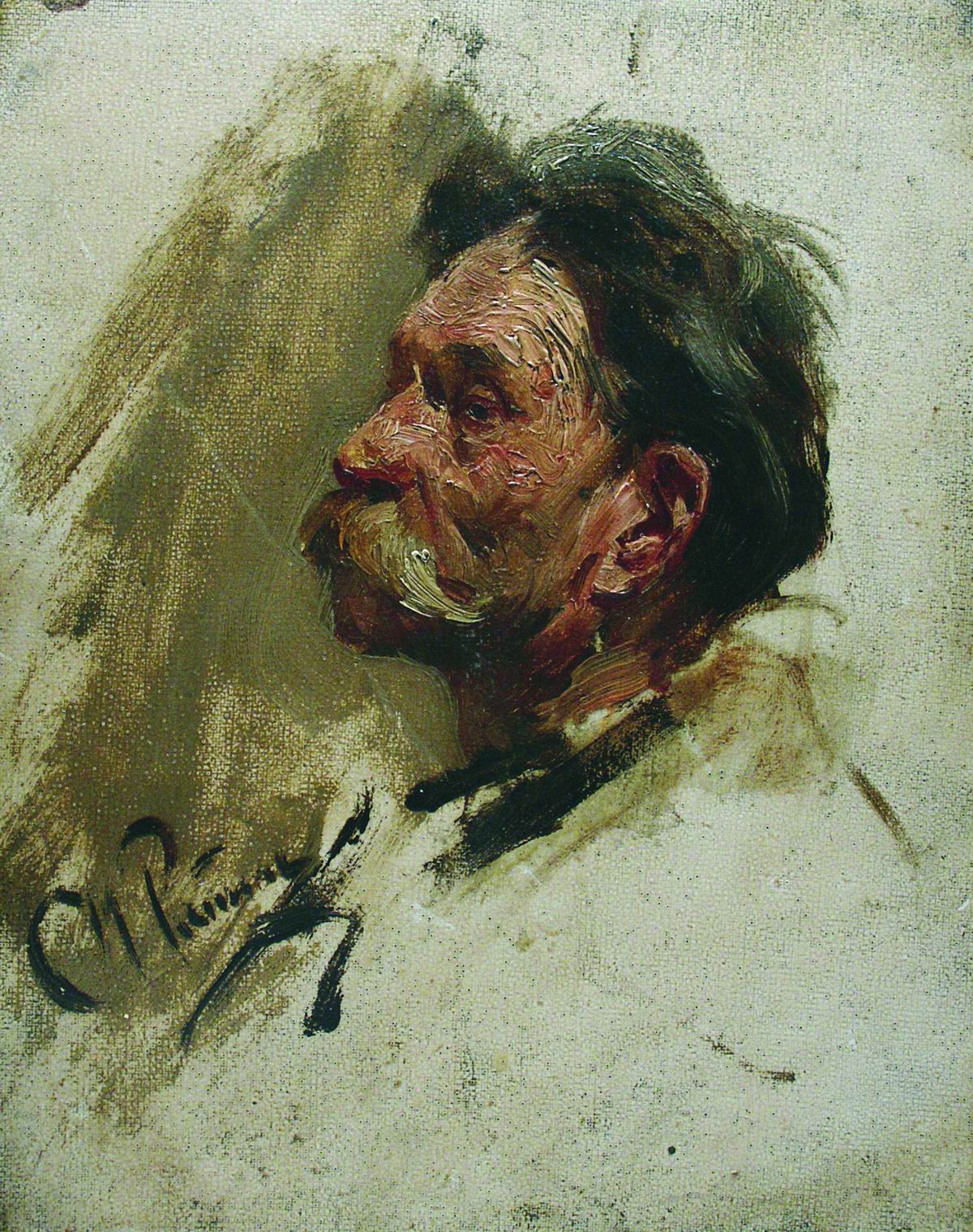 Репин И.. Портрет мужика. 1880-е
