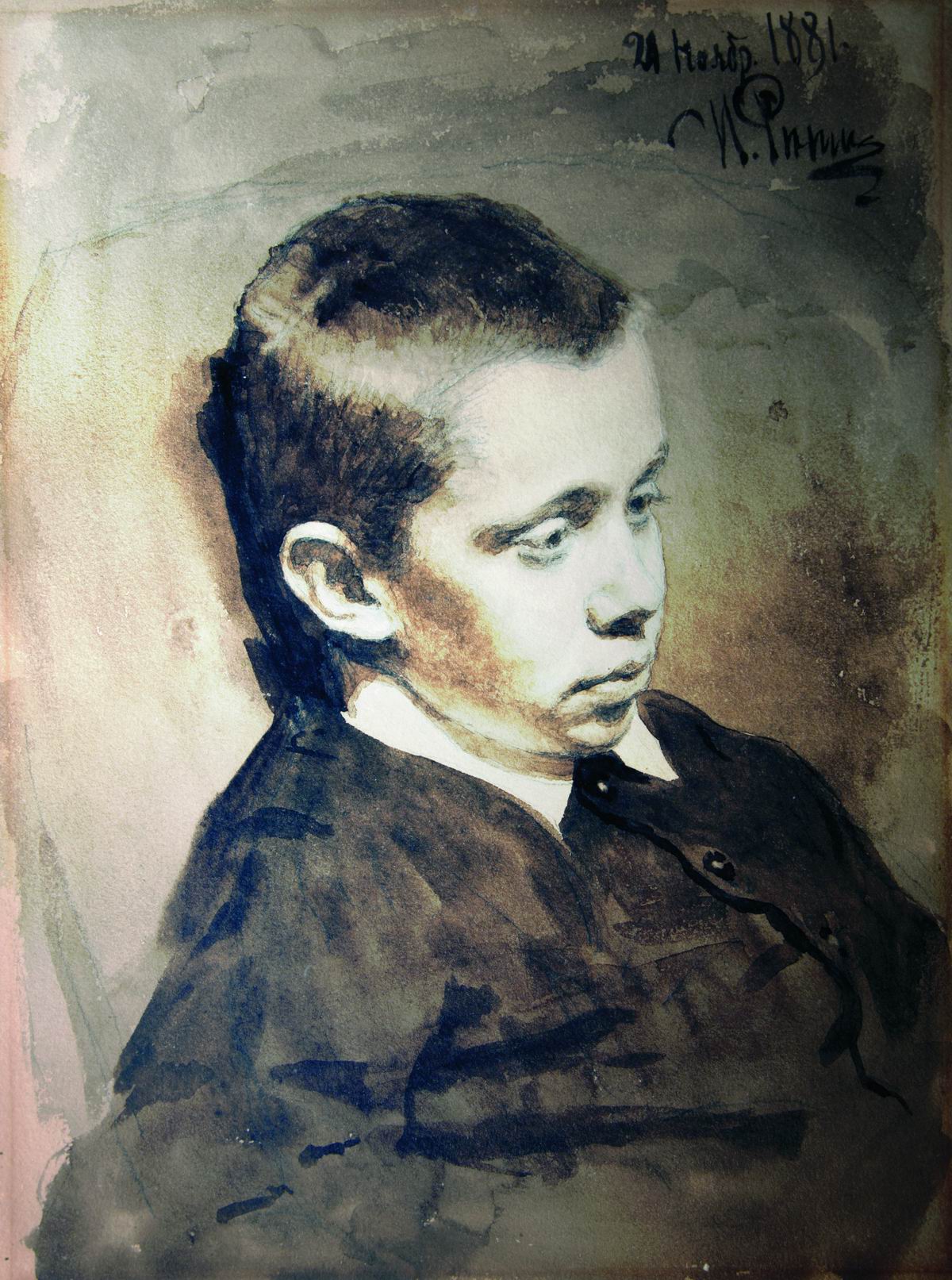Репин И.. Портрет А.С.Матвеева в детстве. 1881