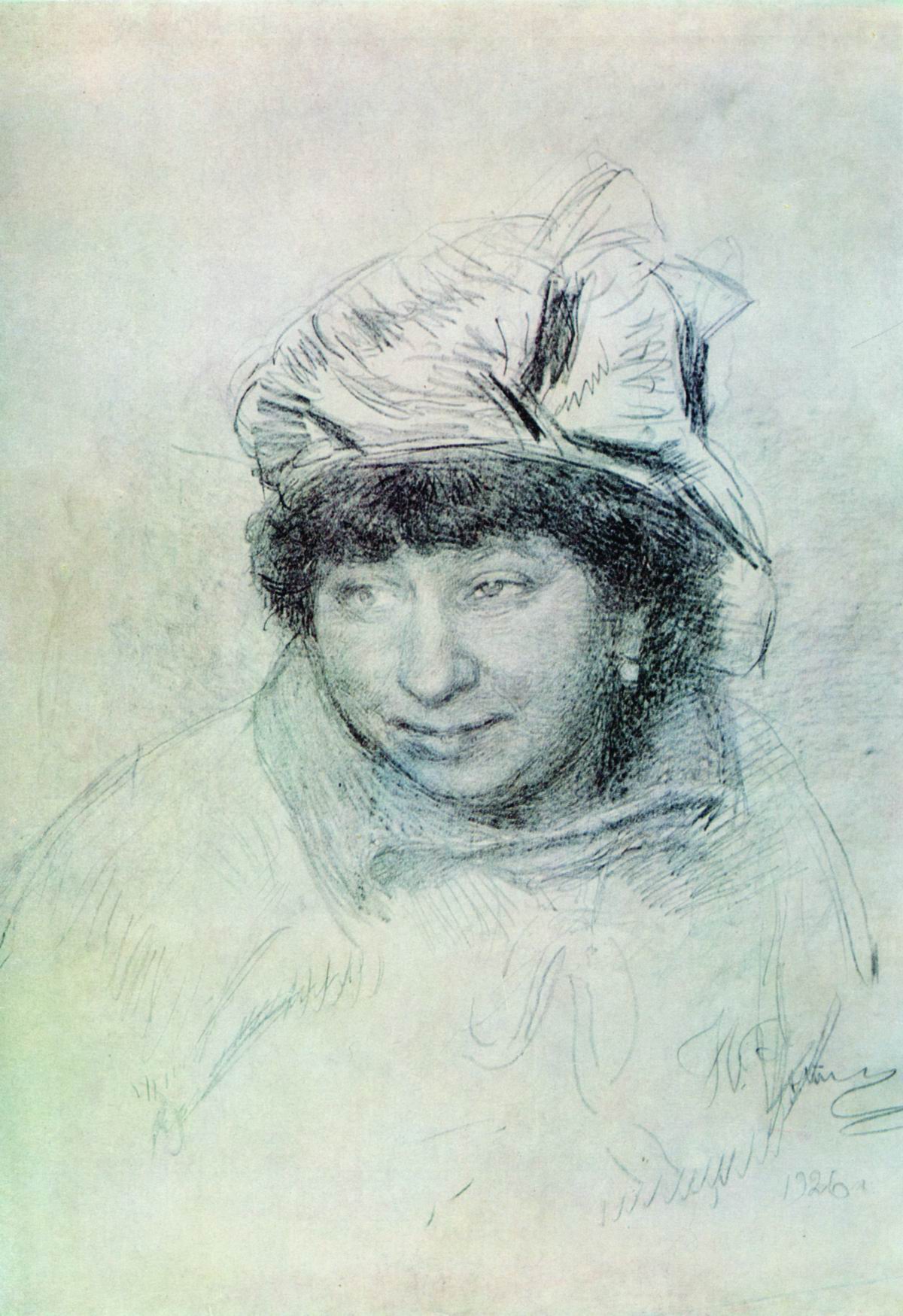 Репин И.. Портрет Веры Репиной. 1925