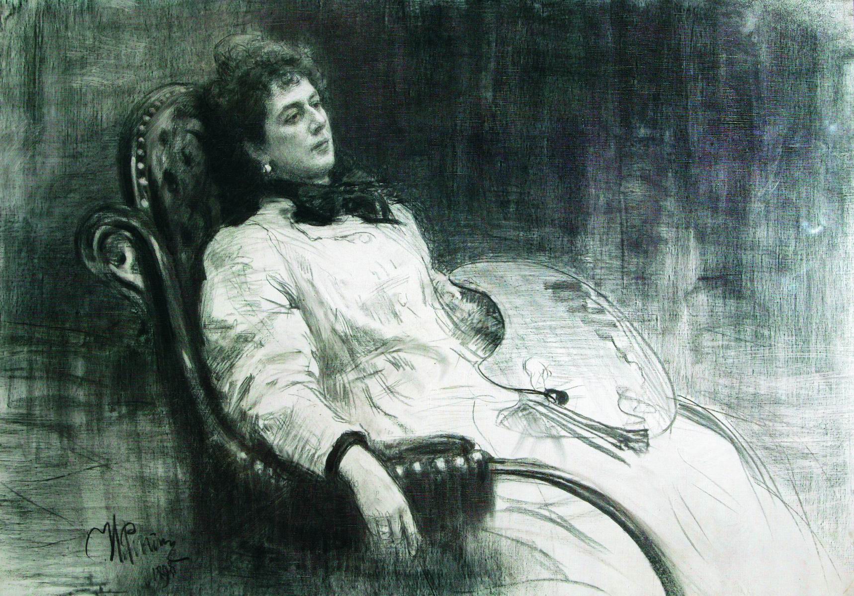 Репин И.. Портрет М.К.Тенишевой. 1898